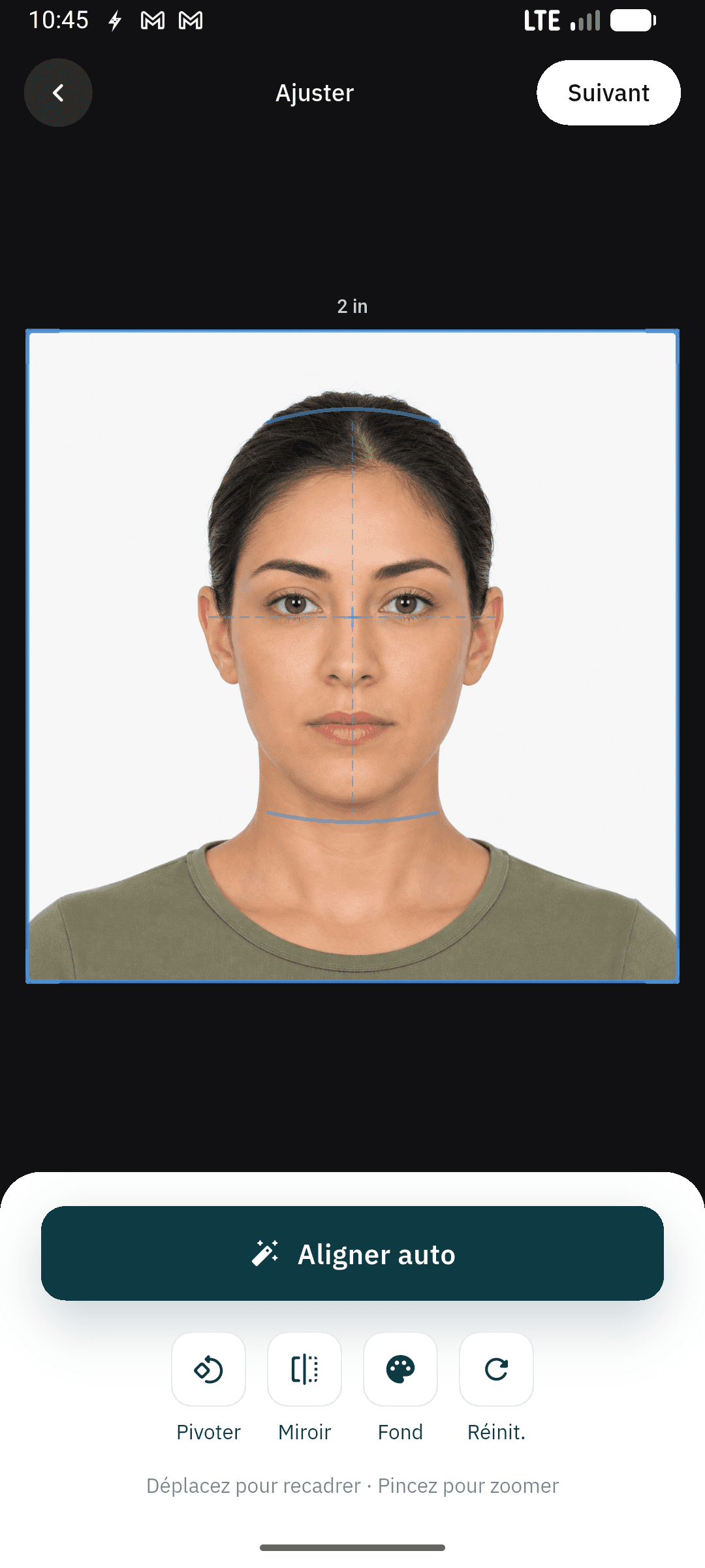 US Passport Photo app - auto align feature